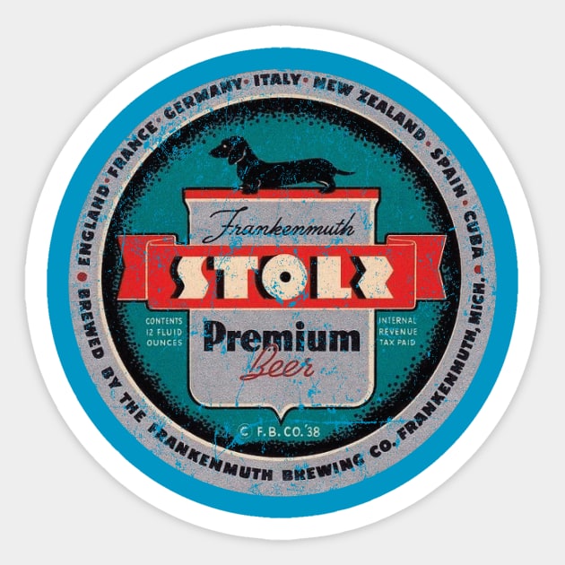 Frankenmuth stolz Premium Beer Sticker by MindsparkCreative